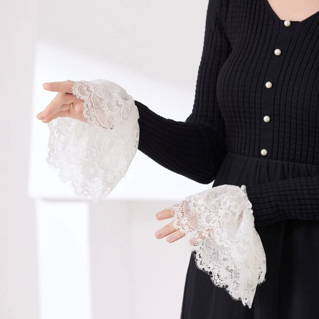 Elastic Lace Trim - 26 elastische kurze Manschetten für Damen