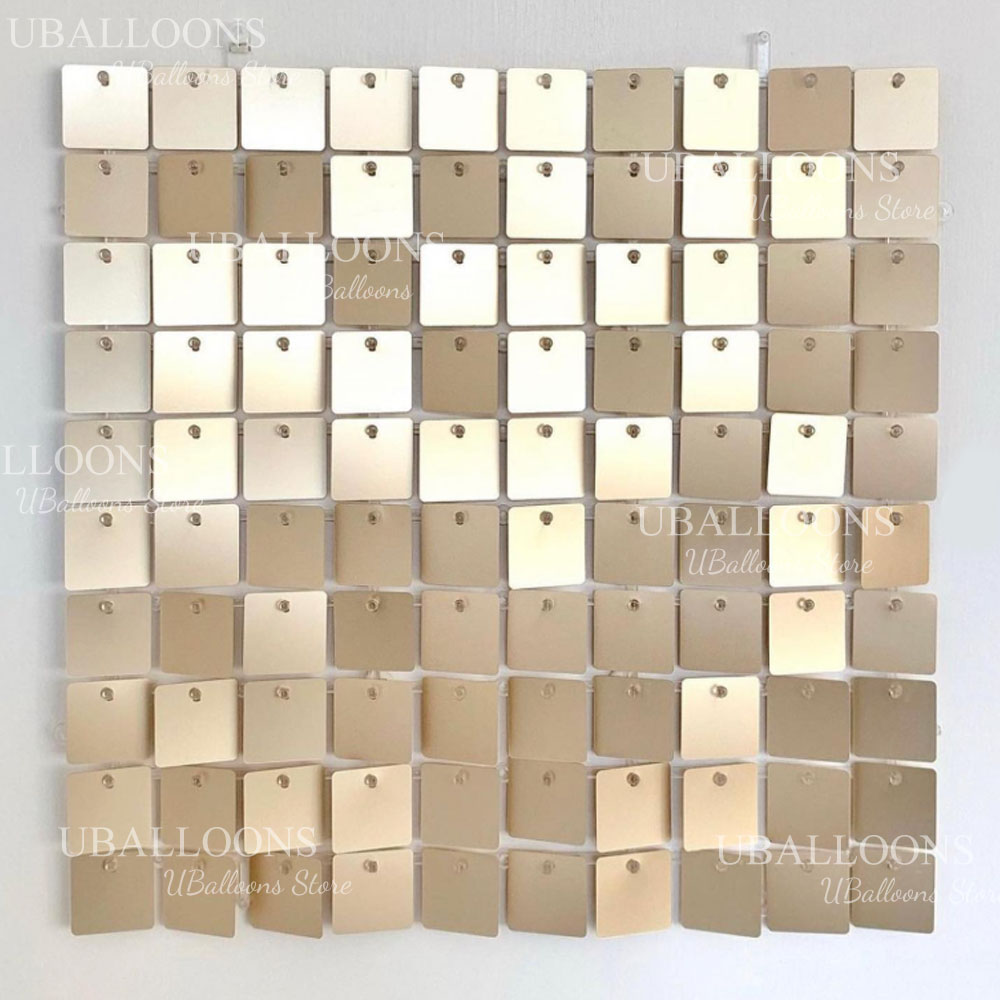 Sequin Fabric Panel - Matte Champagner-Gold Hintergrundpaneele 12/18/24 Stück Matte