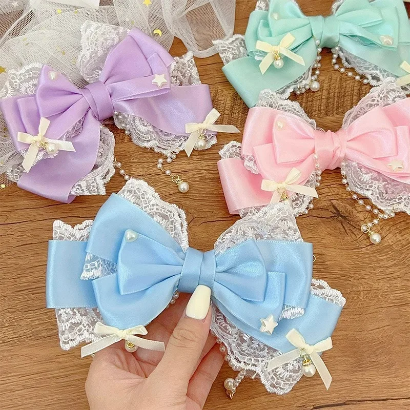 Lace Ribbon Trim - Band Spitze Spitze Perlenkette Große Schleife