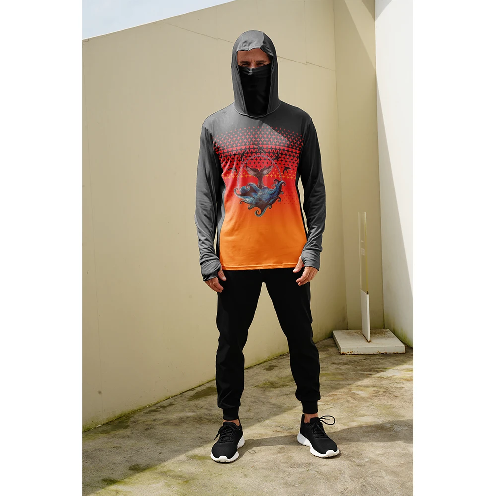 Embellish Knit - Angelhemden für Männer Sonnenschutz-Hoodie mit Maske