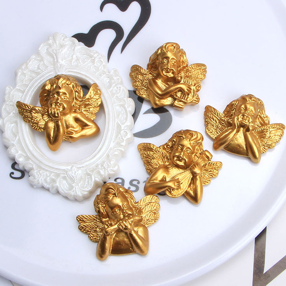 Craft Embellishments - 15 Stück Engel-Accessoires aus Kunstharz, Bastelzubehör,