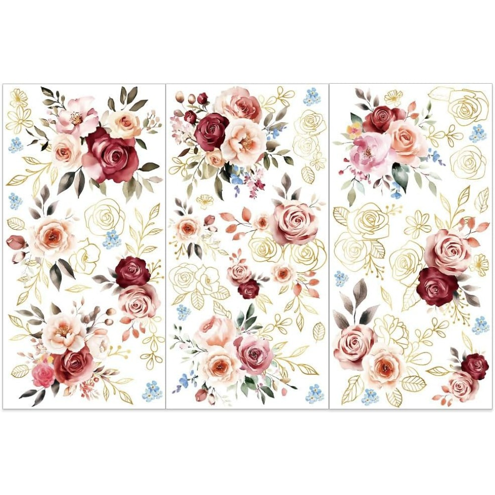 Embellishment Crafts - 3 Stück/Set Aquarell-Rosen zum Reiben von