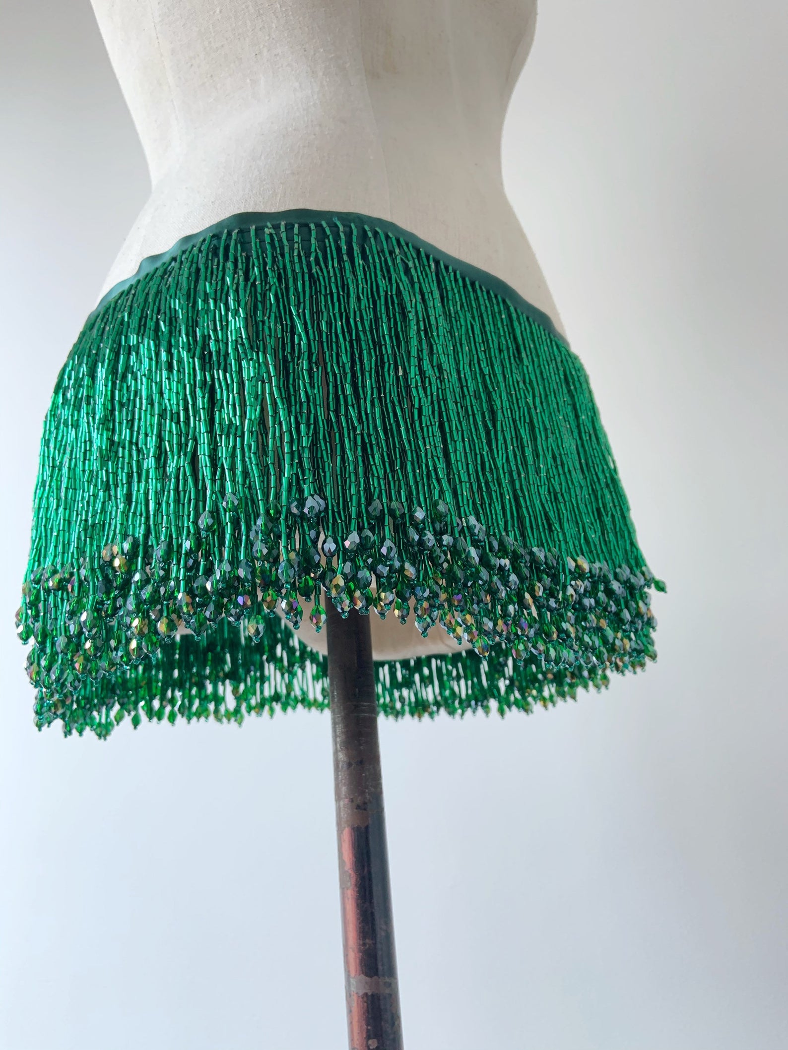 1 Yard Grüne Perle Fringe Quas – Beaded Trim Fringe Bewertung und Preis