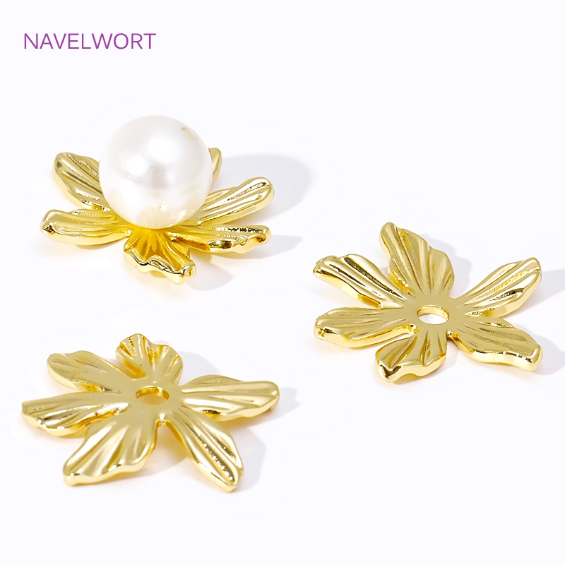 18K vergoldete große Blumenper – Embellishment Crafts Bewertung und Preis